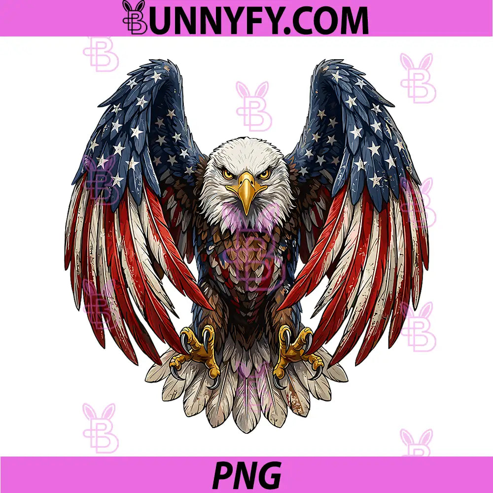 4th of July American Flag PNG, Bald Eagle USA Patriotic PNG