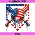 4th of July Baseball Drip PNG, American Flag Baseball 4th of July PNG