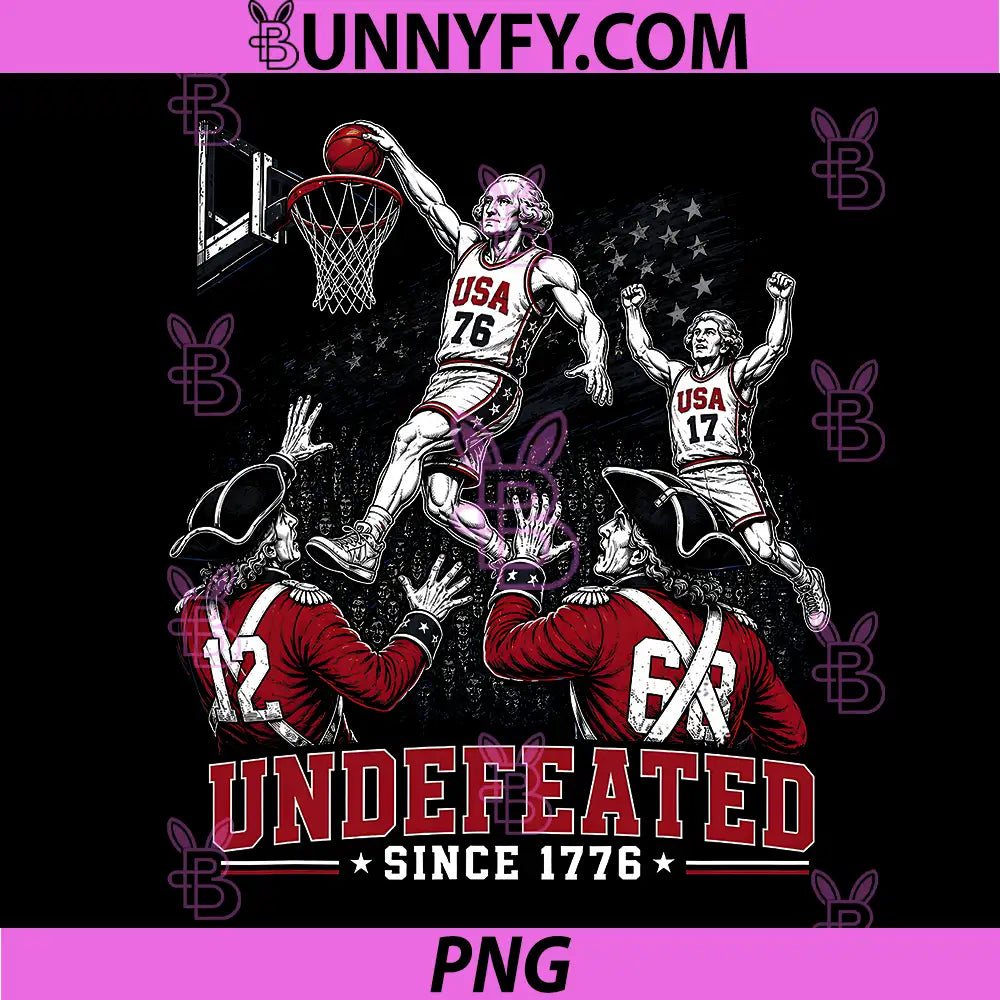 4th of July Basketball PNG, Undefeated Since 1776 250 Years PNG