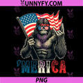 4th of July Bigfoot Rock Hand Sign PNG, USA Flag Patriotic PNG