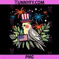 4th of July Bird PNG, Cockatiel Independence PNG