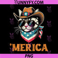 4th of July Cat Cowboy PNG, Merica Kitten Patriot PNG