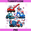 4th of July Construction PNG, Truck USA Patriotic PNG