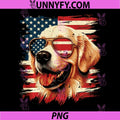 4th of July Dog PNG, Labrador Golden Retriever PNG