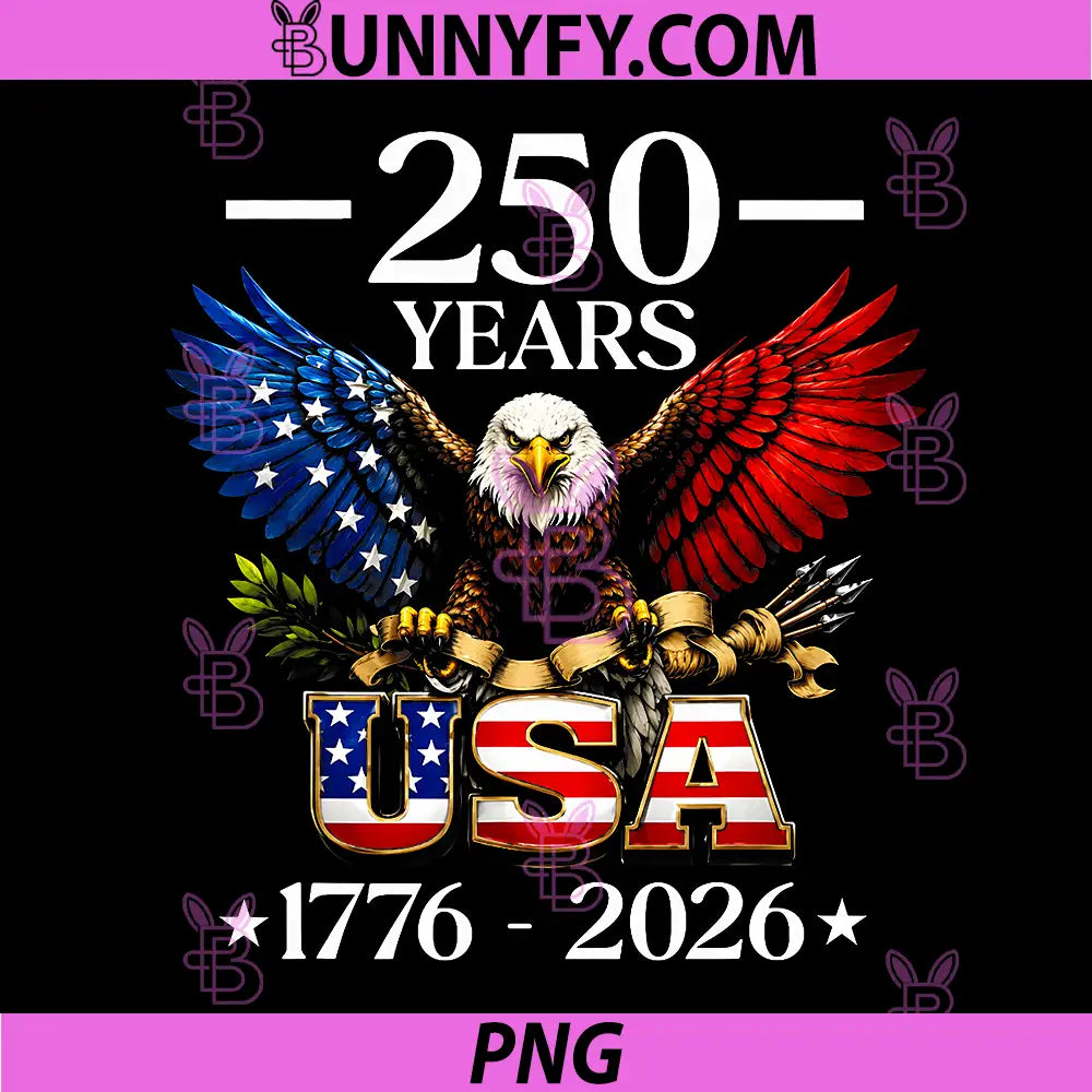 4th of July Eagle US Flag Patriotic PNG, 250th Anniversary USA PNG