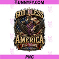 4th of July God Bless PNG, America 250 Years 1776 2026 Christian PNG