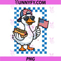 4th of July Goose Hotdog PNG, US Flag Patriotic PNG