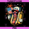 4th of July Hotdog PNG, American Flag Funny PNG