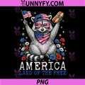 4th of July Raccoon Patriotic PNG, America 250th Land of the Free PNG