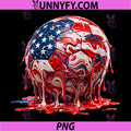 4th of July Soccer Melting PNG, Patriotic American Flag PNG