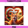 67 Bruh Cat Selfie PNG, Funny Valentine Meme PNG