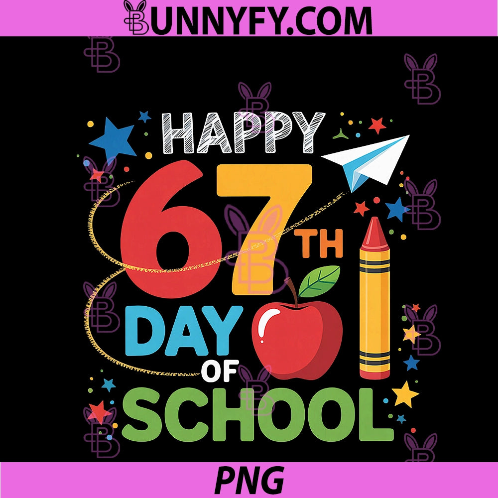 67 Days Of School PNG, 67 Boy Girls Six Seven 6 7 Teacher 67 PNG