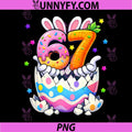 67 Easter Eggs Funny PNG, Bunny Six Seven 67 Meme PNG