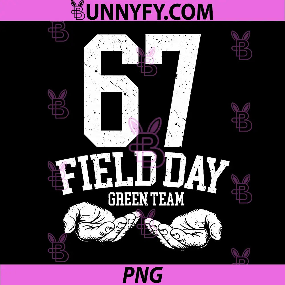 67 Field Day Green Team PNG, Six Seven Gen Alpha School PNG