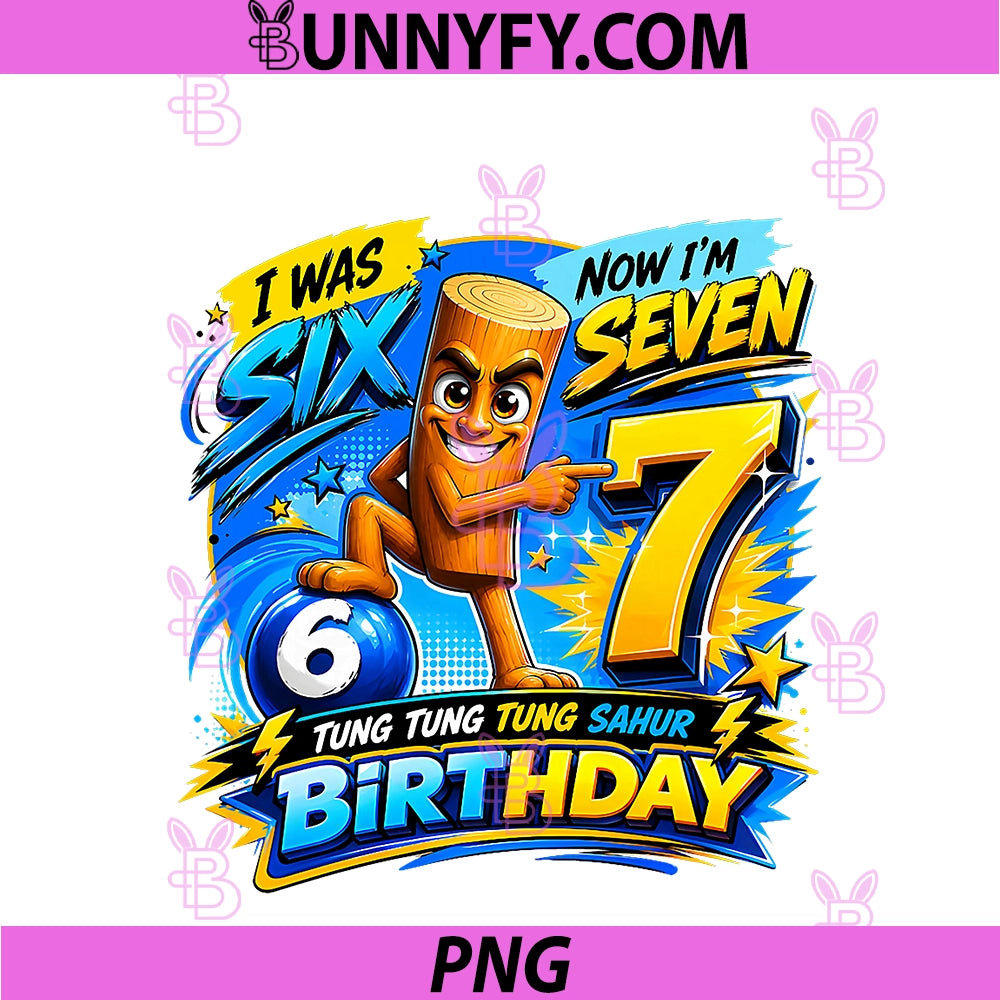 67 Italian Brainrot Tung Tung Sahur Six Seven PNG, Meme Birthday PNG
