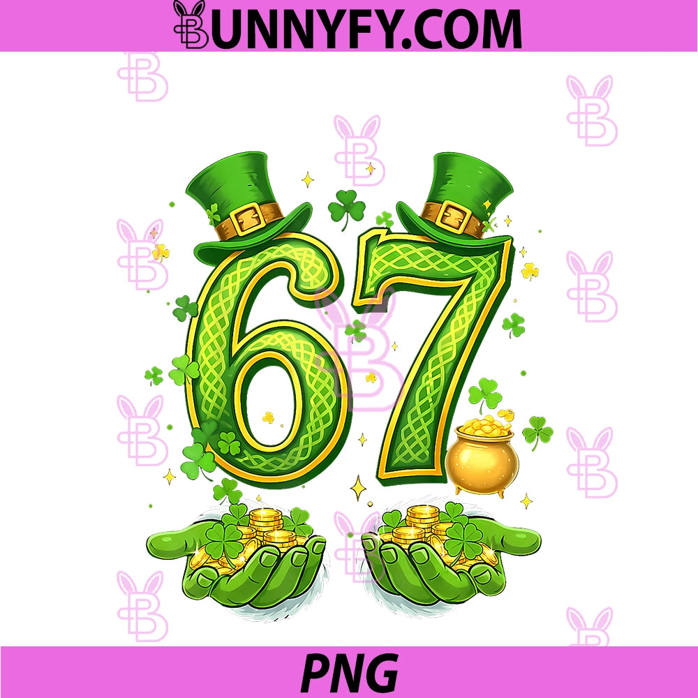 67 Meme Shamrocks Six Seven PNG, Shamrocks 6 7 St Patricks Day 67 PNG