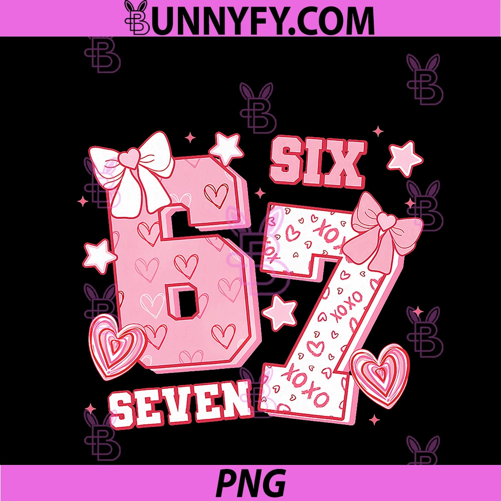 67 Meme Six Seven 6 7 PNG, Valentine Days PNG