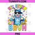 67 Six Seven Bruh Cute PNG, Bunny Face Sunglasses Easter Day PNG