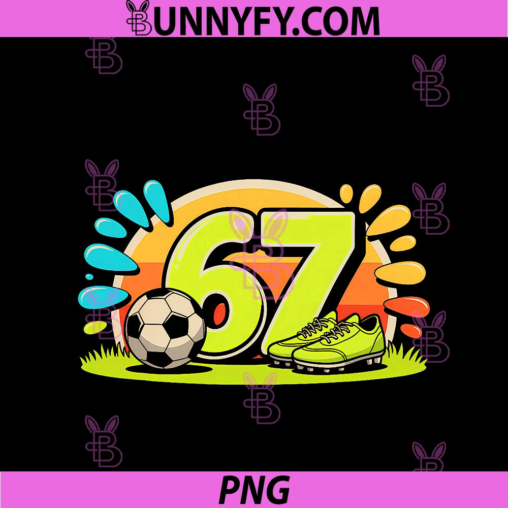 67 Six Seven Soccer PNG, Football Meme PNG