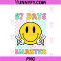 67th Day Of School PNG, 67 Days Smarter Teacher PNG