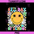 67th Day Of School PNG, Teacher Kids 67 Smile Face 100th Days PNG