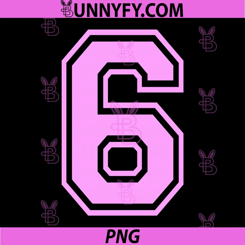 6 Number Six PNG, Sports Varsity College Matching PNG
