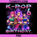 6th Birthday K-pop 6 Year Old PNG, Korean Music Birthday Kpop PNG