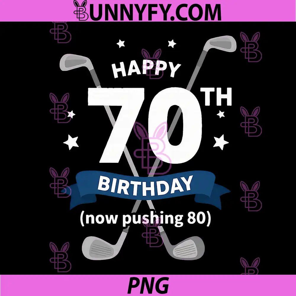 70th Birthday Golfer Golf PNG, Clubs Logo Brand Design PNG