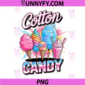 Cotton Candy Ice Cream And Milkshake PNG, Colorful Candy Dessert PNG