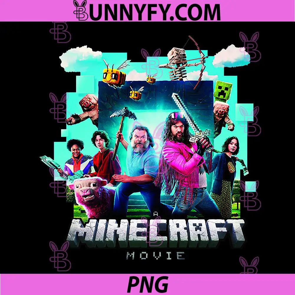 A Minecraft Movie Adventure Gang Main PNG, Characters Group PNG