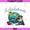 A Plumber's World PNG, Pipe Pun Cartoon Earth Leak Repair PNG