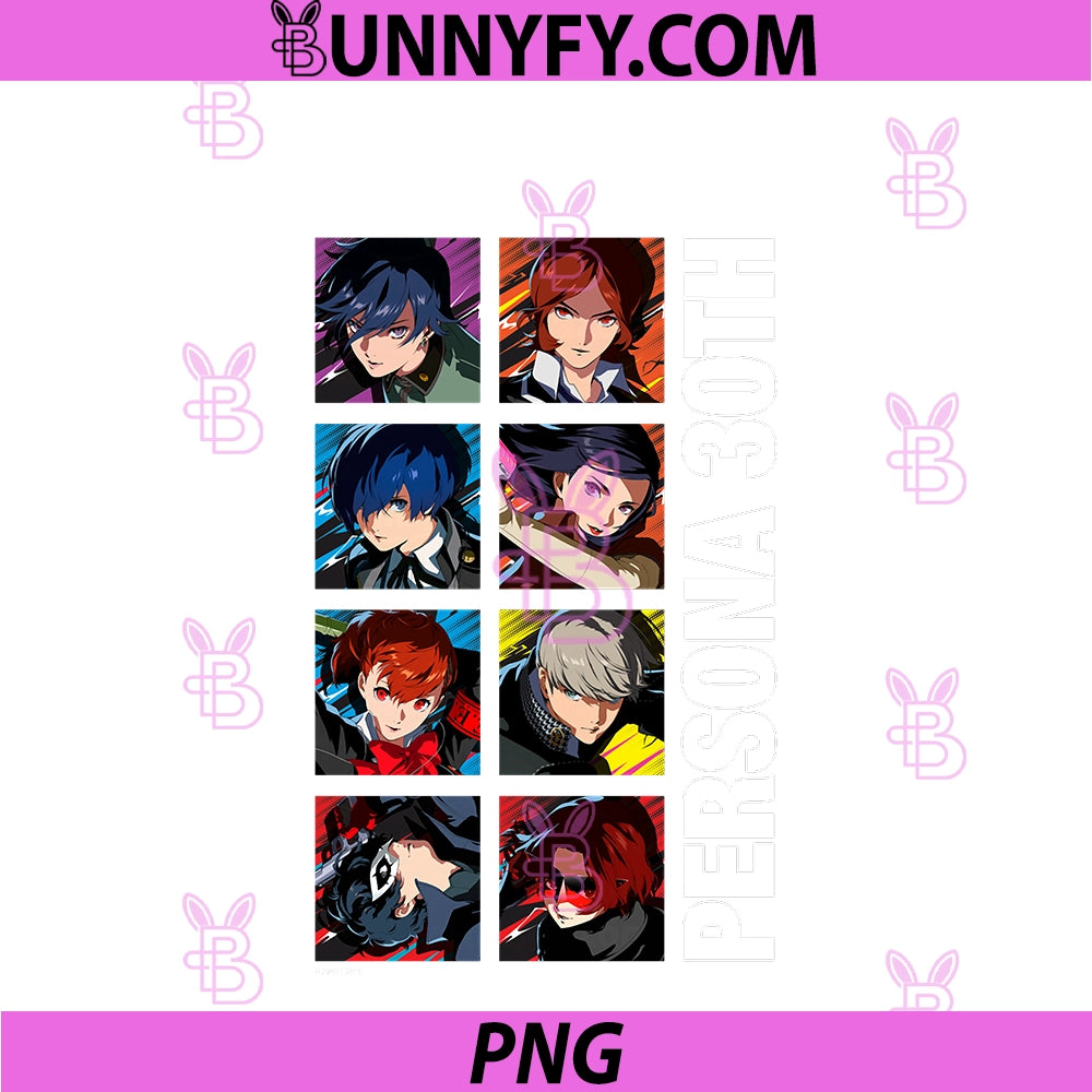 ATLUS Persona 30th PNG, Protagonist Series Legacy Stack PNG