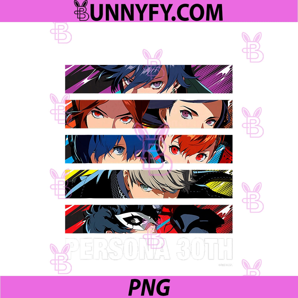 ATLUS Persona 30th Protagonist Series PNG, Hero Line Up PNG