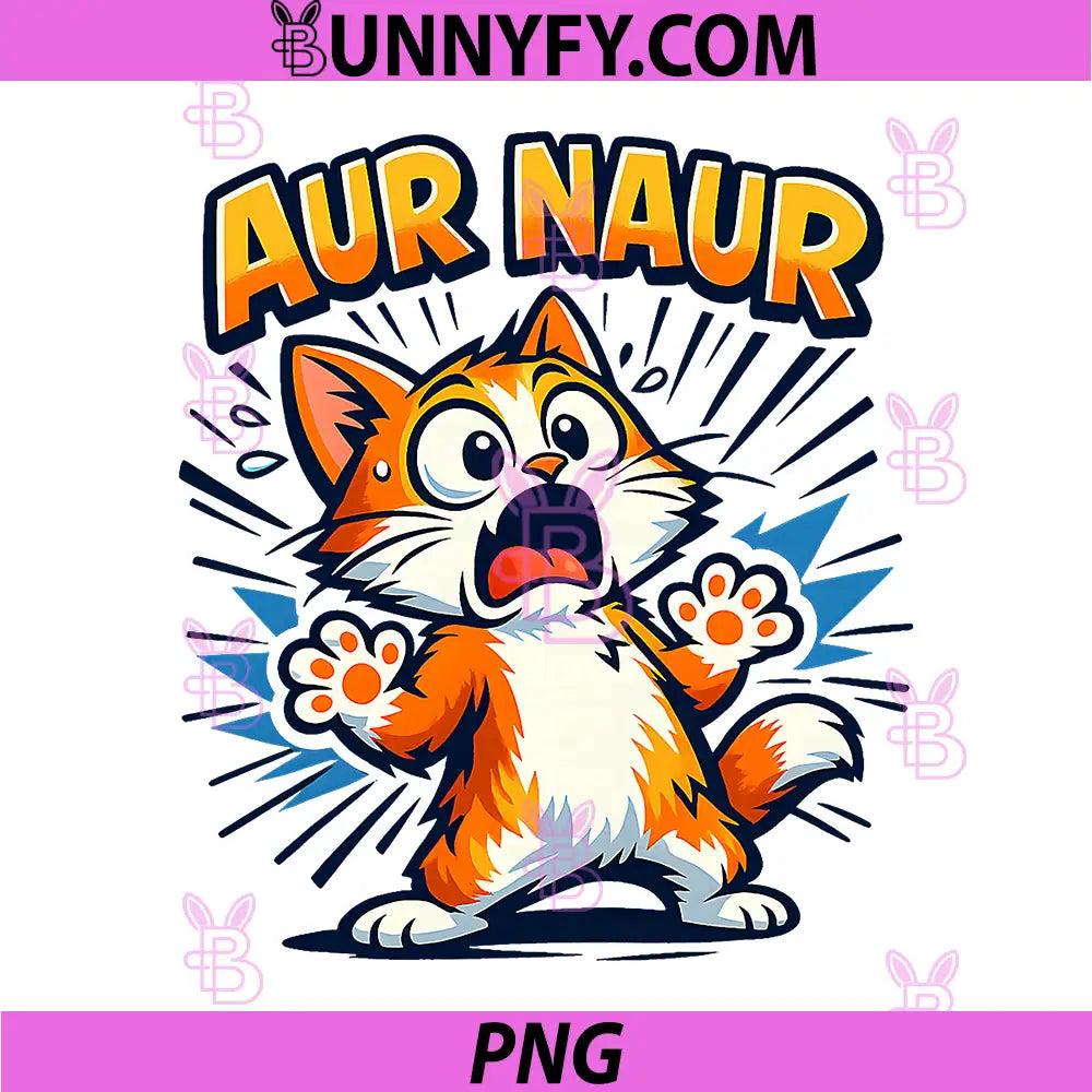 AUR Naur PNG, Cat Meme Aussie Accent PNG, Australian Slang Oh No Humor PNG