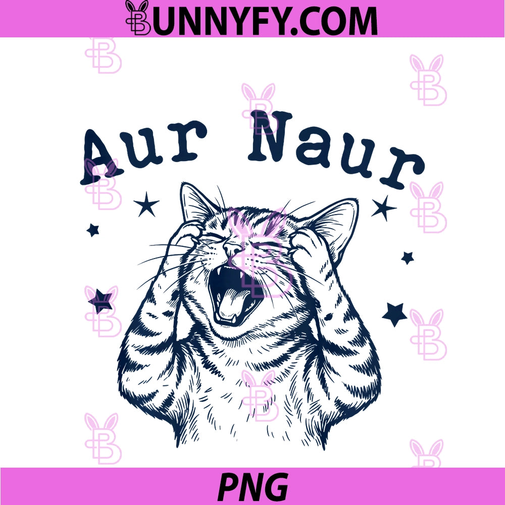 AUR Naur Cat Meme PNG, Funny Australian Accent Aussie Oh No PNG