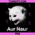AUR Naur Cat Retro PNG, Funny Oh No Surprised Cat Animal Lover PNG