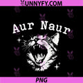 AUR Naur Cat Retro PNG, Funny Oh No Surprised Cat Animal Lover PNG