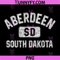 Aberdeen South Dakota PNG, Gym Style Distressed White Print PNG