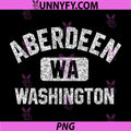 Aberdeen Washington PNG, Gym Style Distressed White Print PNG