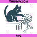 Abolish ICE Funny Black Cat PNG, Pushing Ice Cat Meme PNG
