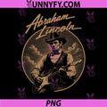 Abraham Lincoln PNG, Abe Lincoln Playing Guitar Vintage Woodcut PNG