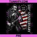 Abraham Lincoln Guitar 250th PNG, Anniversary Vintage Patriotic PNG