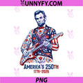 Abraham Lincoln Guitar PNG, Patriotic 250th Anniversary PNG