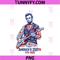 Abraham Lincoln Guitar Patriotic 250th PNG, Anniversary PNG