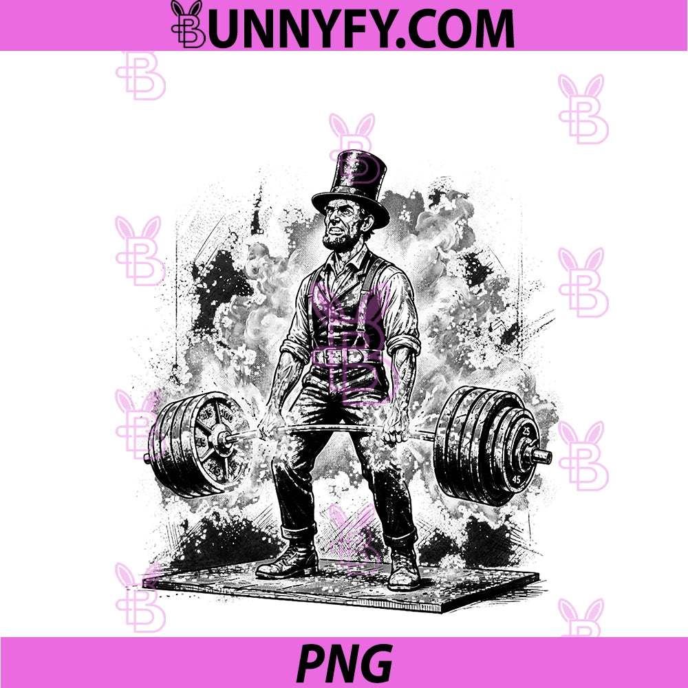 Abraham Lincoln PNG, Deadlift Weightlifting Powerlifter Funny PNG