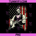 Abraham Lincoln Playing Guitar Rock and Roll PNG, American Flag Performance PNG