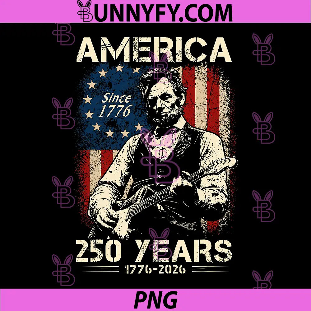 Abraham Lincoln Playing Guitar PNG, US Flag 4th of July 1776 2026 PNG