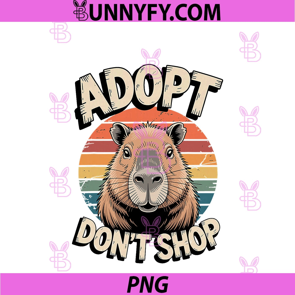 Adopt Don't Shop PNG, Capybara Capybara Lover PNG