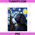 Adorable Poodle Van Gogh PNG, Starry Night Inspired Art PNG