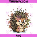 Adorable Porcupine Hedgehog PNG, Cartoon Forest Animal PNG
